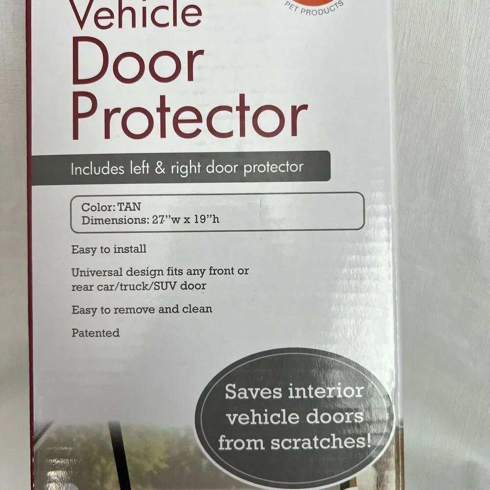 K&H Pet Products Vehicle Door Protector Tan 19” X 27”